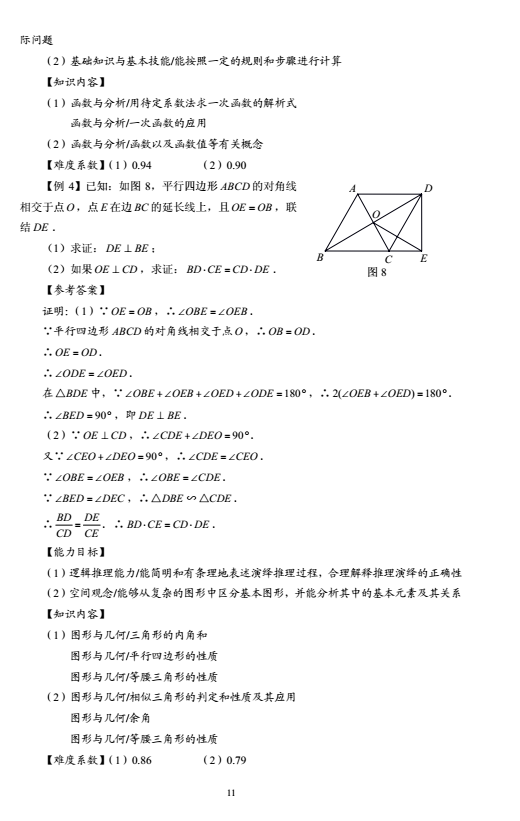 2018年上海市初中数学课程终结性评价指南（中考考纲）