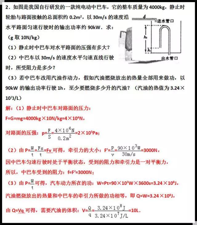 冲刺中考高分！物理力学压轴题专题汇总