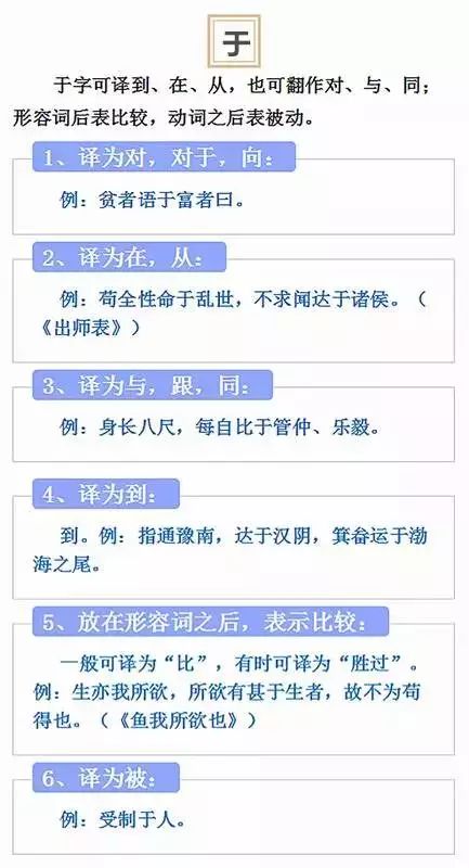 之、其、以、于、而 这些文言文虚词到底怎么用