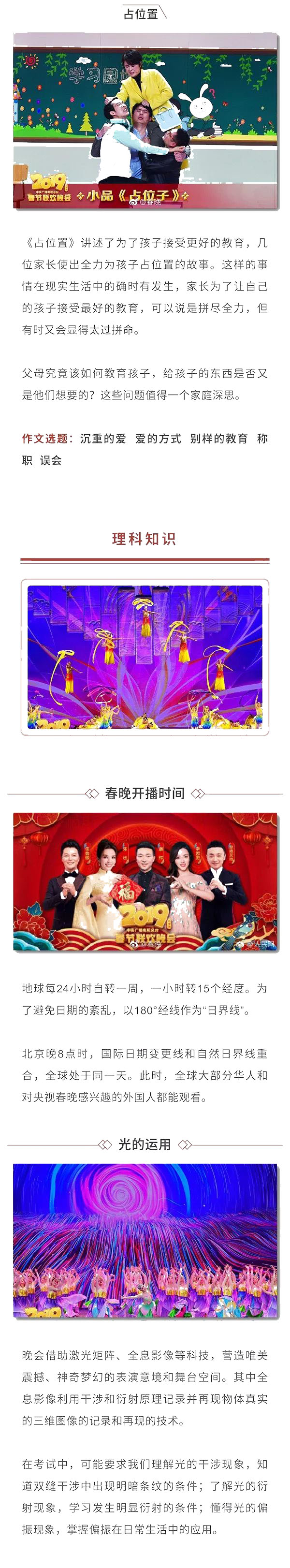 新年第一课！2019春晚中蕴含了哪些的“潜在”的中高考考点！